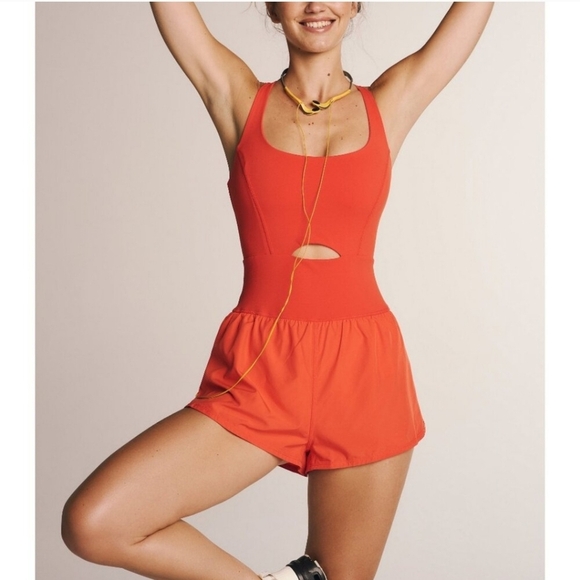 New Free People Movement Righteous Flame Runsie NWOT Small - Picture 1 of 8
